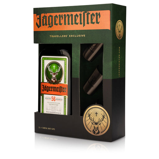 Jägermeister - inkl. 3 Metall Shot Gläser - Beyond Beverage