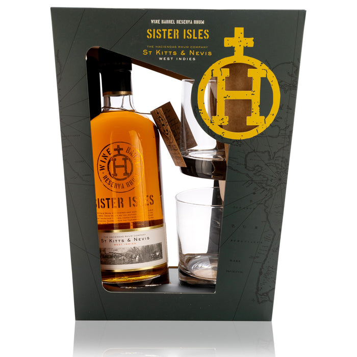 Sister Isles - Wine Barrel Reserva Rum 0,7 l - 40% Vol. - Box mit 1 Glas