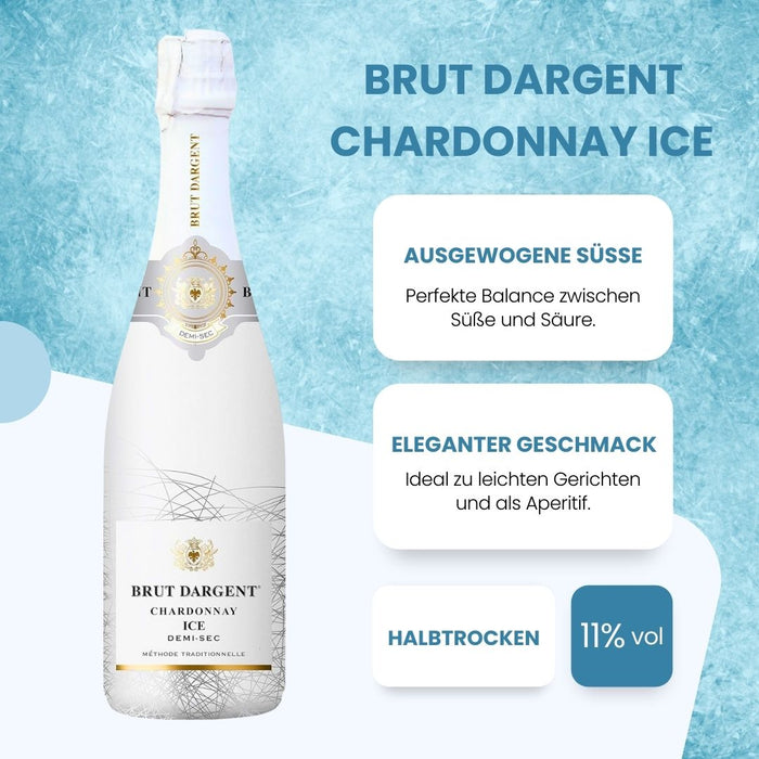 Brut Dargent Chardonnay Ice Demi-Sec (12 x 0,75 L) – Pakete – Brut Dargent