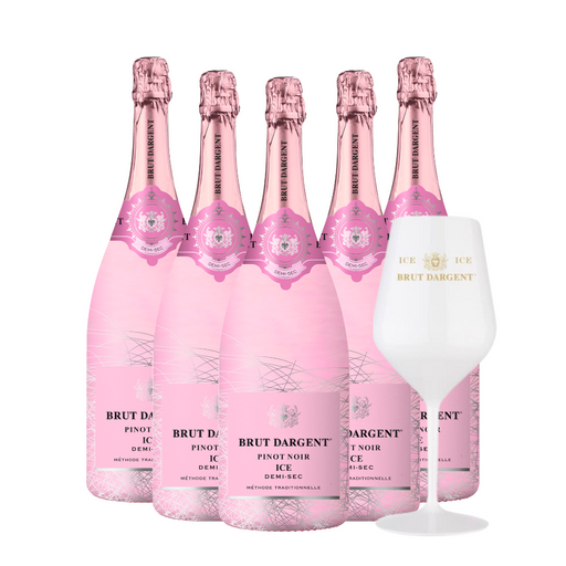 Brut Dargent Ice Pinot Noir + 1 Acryl Glas (5 x 0,75 L) – Pakete – Brut Dargent