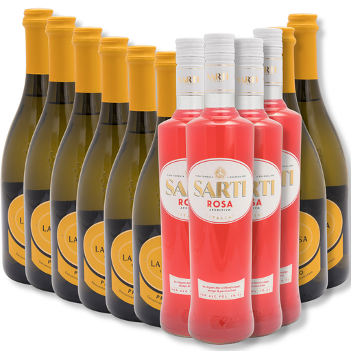 Sarti Rosa Spritz Paket 4x Sarti Rosa 0,7L & 8x La Gioiosa Prosecco Frizzante Treviso DOC kaufen