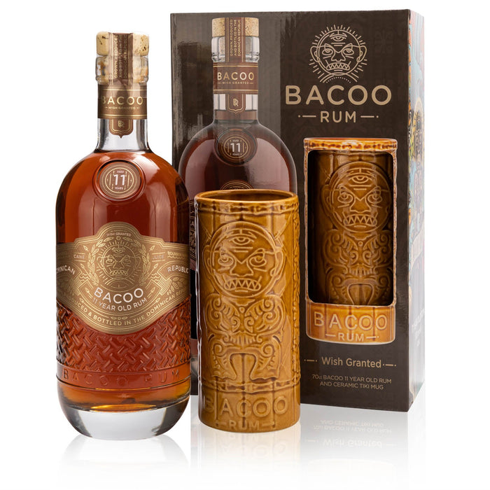 Bacoo 11 Years Rum 0,7 L - 40% Vol. - Box mit Tiki Mug