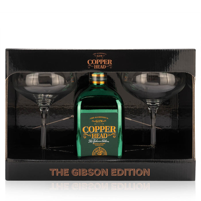 Copper Head The Gibson Edition 0,5 L - 40% Vol. - Martini Box mit 2 Gläsern