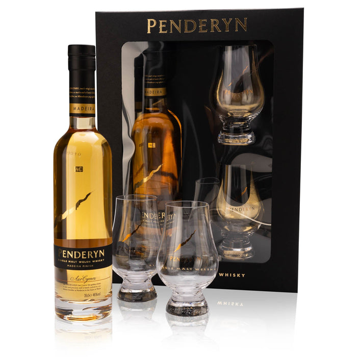 Penderyn Madeira + 2 Gläser in Geschenkverpackung – Spirituosen – Penderyn